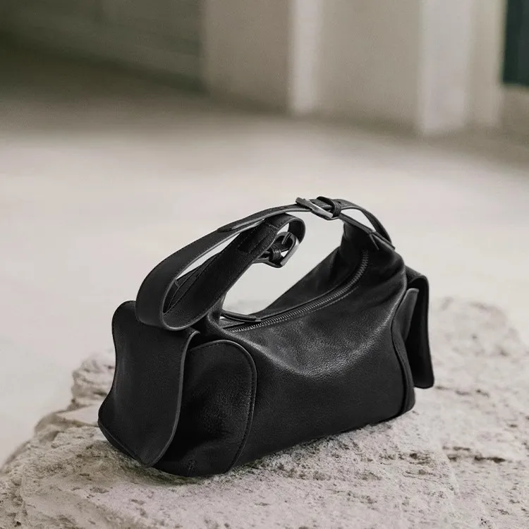 

Винтажная сумка на плечо из мягкой овчины для женщин, натуральная кожа, большая вместительная сумка в стиле ретро