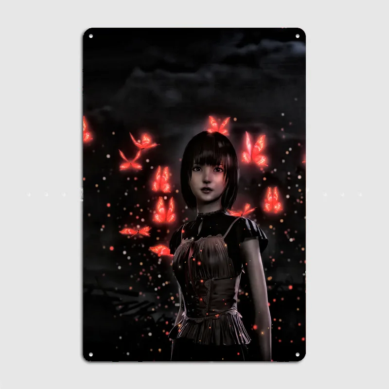 FATAL FRAME II: Crimson Butterfly REMAKE Retro Poster Metal Posters Sign Indoor Room Decoration Home Bar Decor Wall Decor