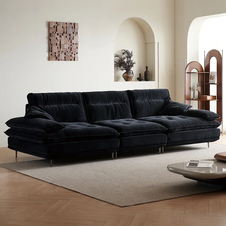 -Wholesale of New Products Technology Fabric Luxury Sofa Living Room Designer Sofas Set Leather Down Wide Deep Sitting