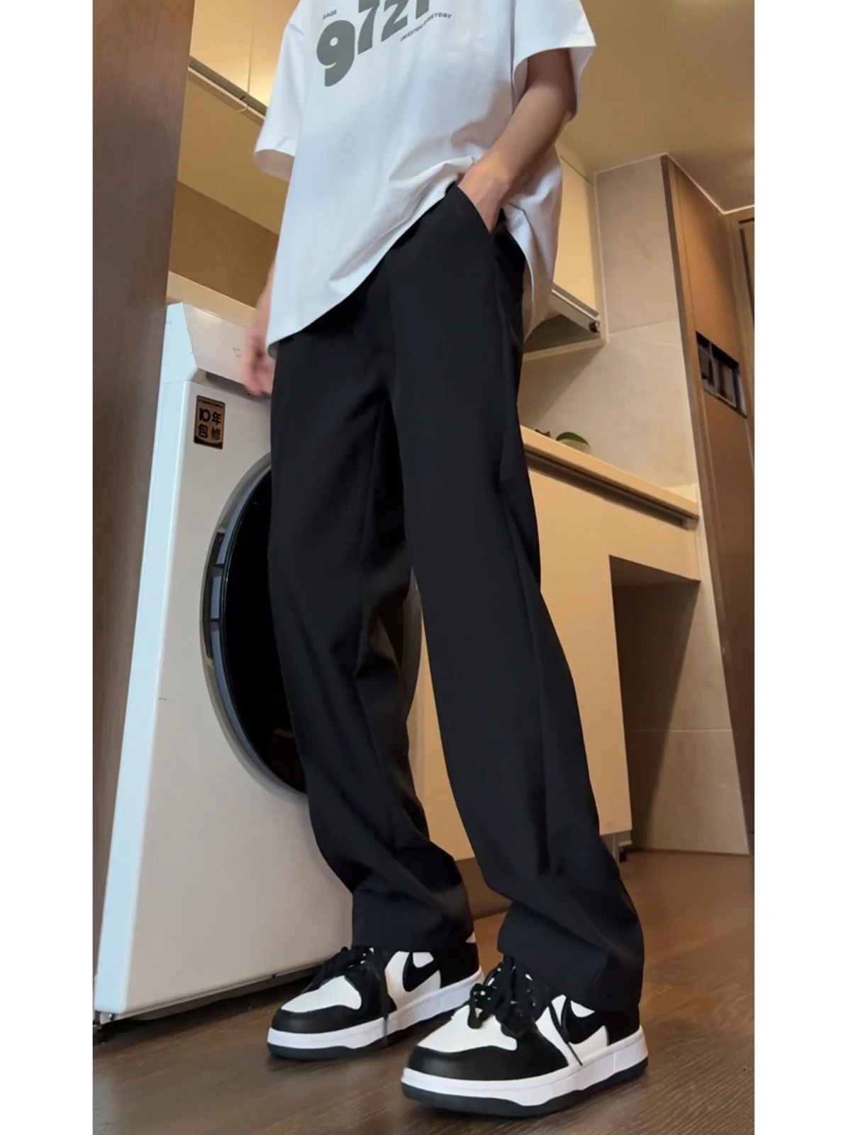 

Мужские повседневные брюки Cleanfit Bla прямого кроя, весенне-осенние, модные, брендовые, струящиеся, больших размеров, костюмные, стильные