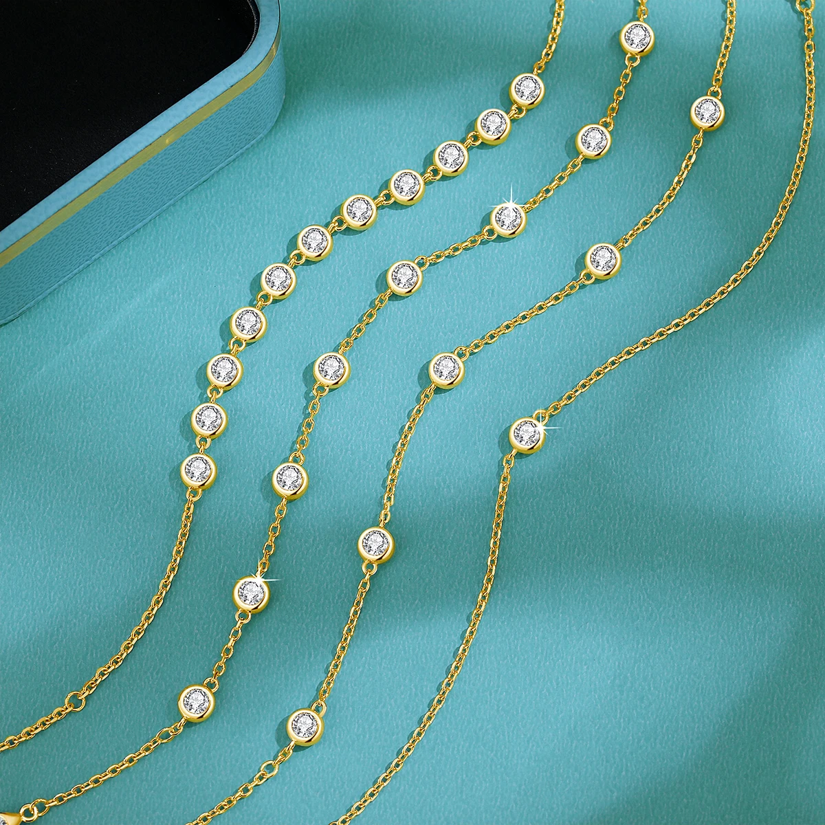 

Мэдисон сверкающий 4,5 мм 0,4 карата GRA муассанит теннисный браслет 925 серебро позолоченный регулируемый для женщин повседневные модные ювелирные изделия