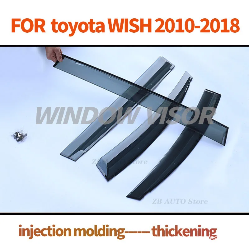 For toyota WiSH  2010-2018 Window visors  Rain water prevention; Covering the sunlight; Anti fog; Snow prevention