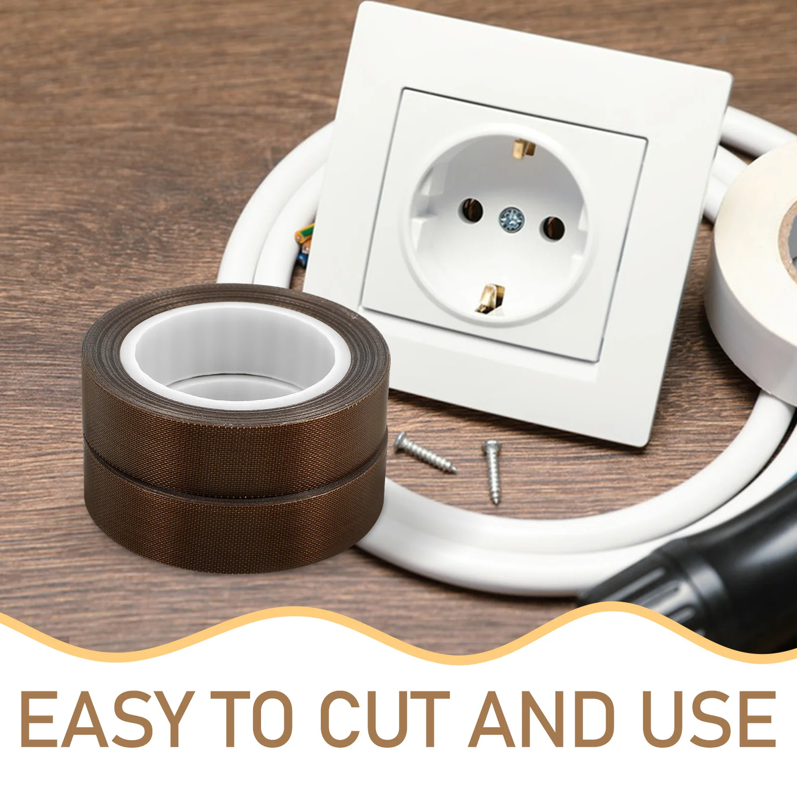 

Ptfe Tape 10m Heat Insulation Sealing Tapes Hand Sealer High Temp Resistance Wear Resistant Easy to Cut and Use