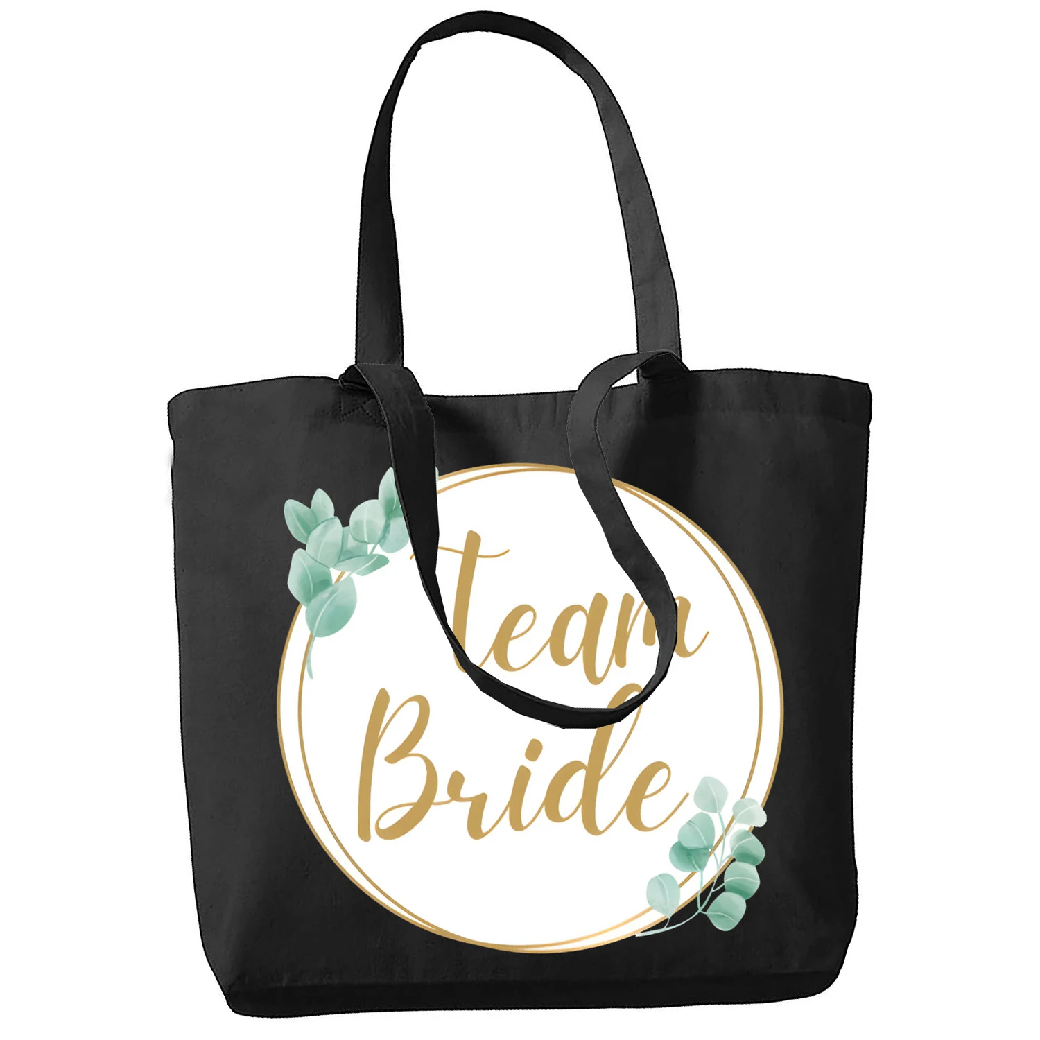 Team Bride Bachelorette Party Friends Bridesmaid Wedding Party Shopping Bag Print Original Design Fashion Travel Canvas Bags