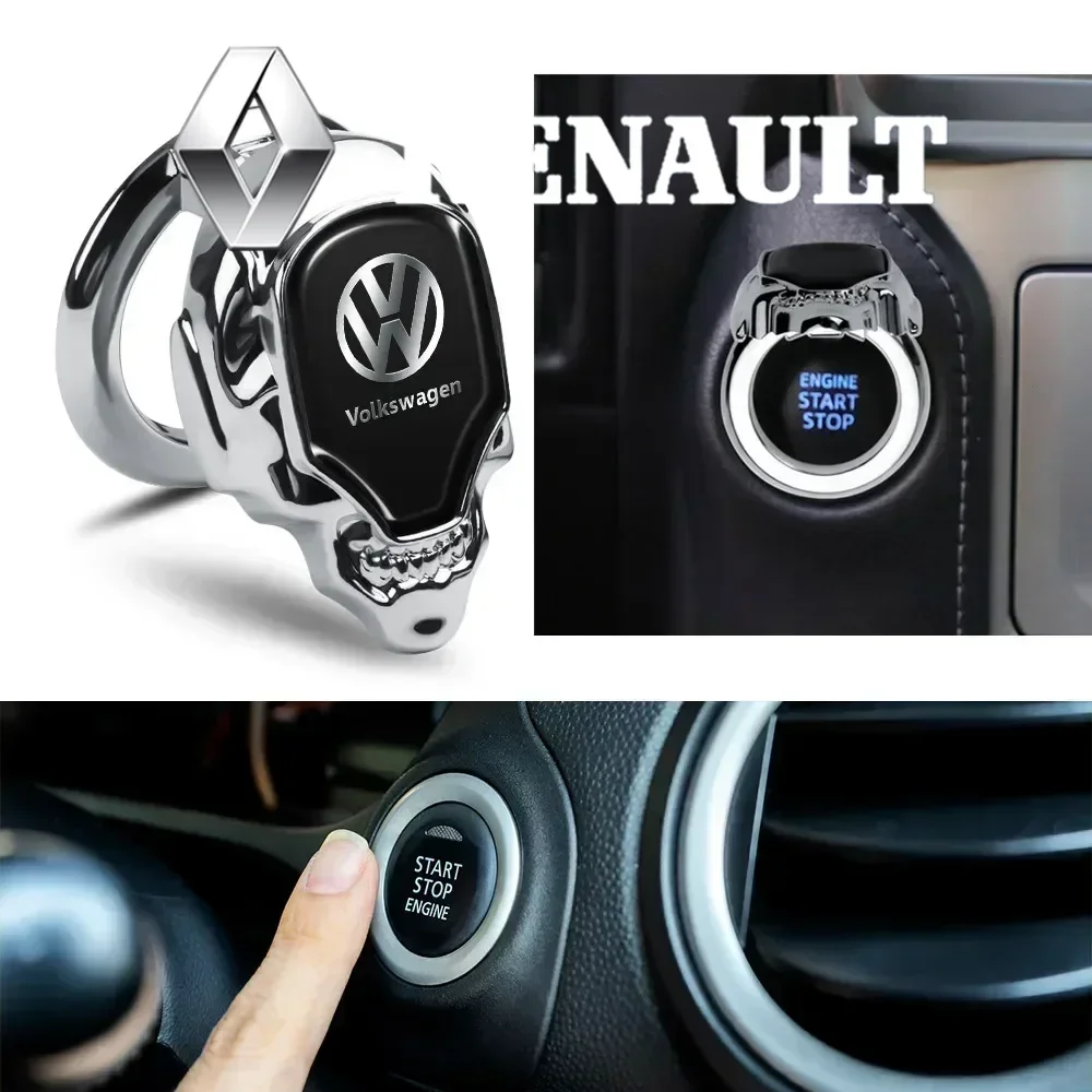 

New 1pcs Car Engine Start Stop Switch Button Cover Sticker For VW Volkswagen Golf Polo Passat Touran Jetta accessories