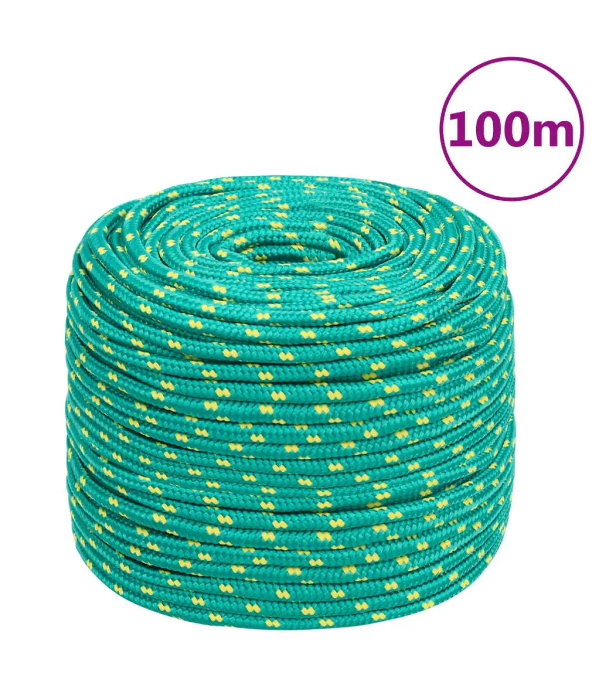 Metal ropes and ropes green polypropylene boat rope 8 mm 100 m