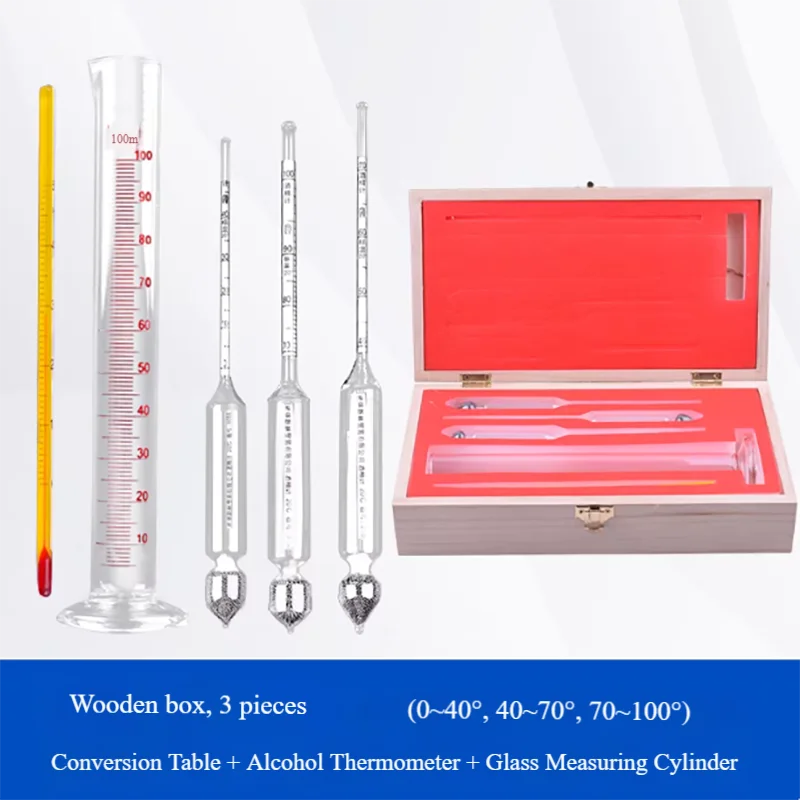 Alcohol meter, wine degree meter, liquor degree meter 0-100 wine making table, alcohol degree concentration meter