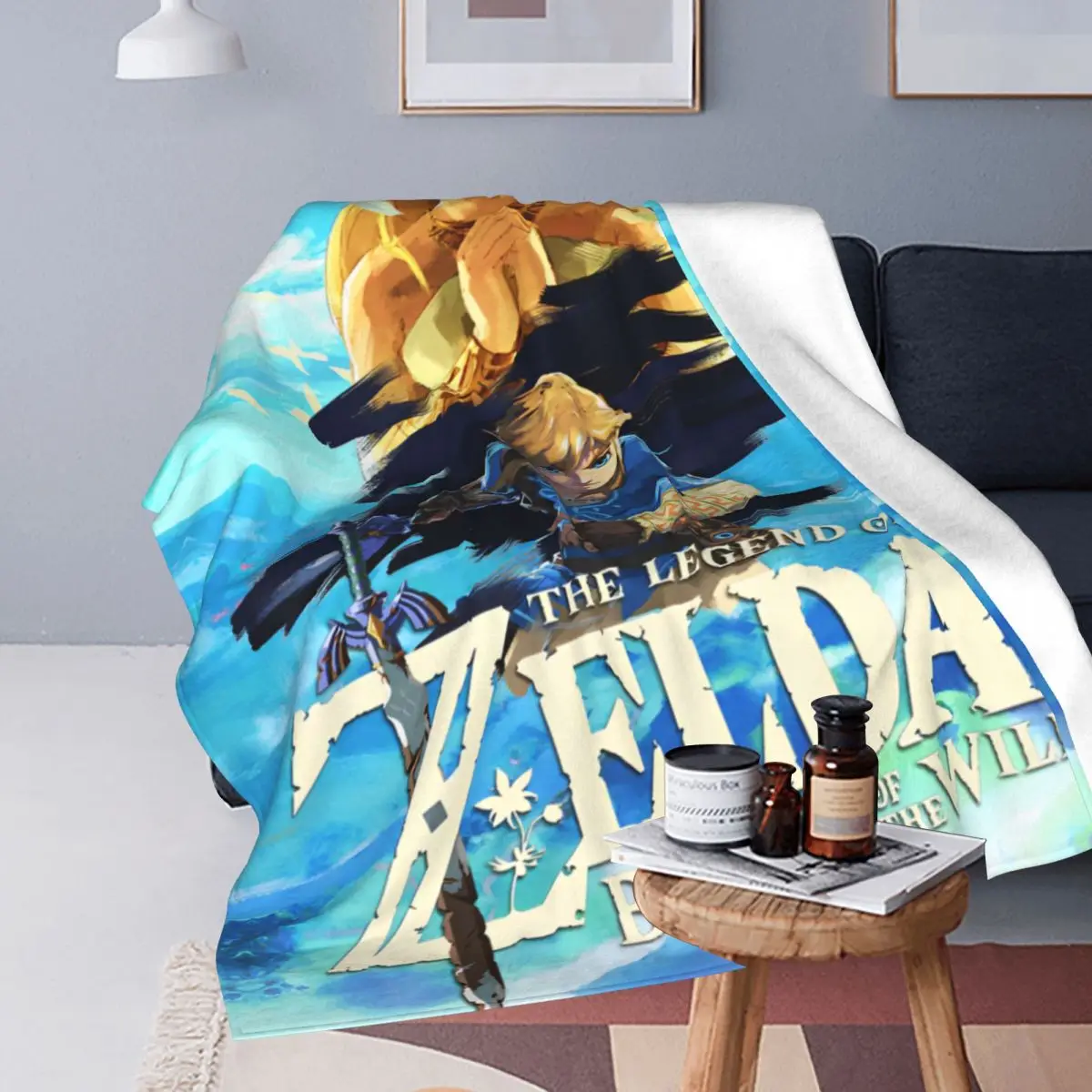 Game Z-Zelda Link Cartoon Blankets Fleece Printed Portable Soft Throw Blanket for Home Bedroom Bedding Throws