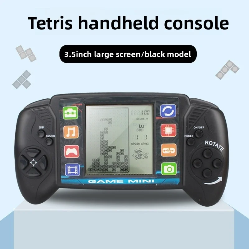 Voor klassieke Russische Tetris-gameconsole, 3,5-inch nostalgische draagbare retro-console voor kinderen, educatief speelgoed voor de kindertijd
