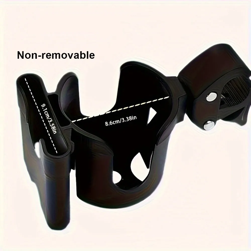 

1Pcs Universal Stroller Cup Holder With Phone Holder 2-in-1 Bottle Holder 360 Degree Adjustable Beverage Cup Holder