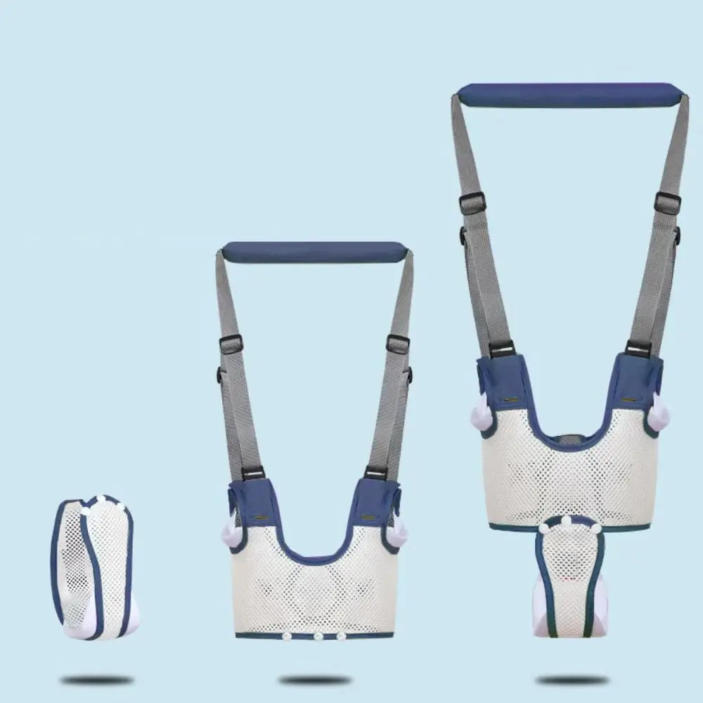 Breathable Design Baby Walking Harness Adjustable Strap Handheld Handle Toddler Walker Strap Anti-Fall Removable Crotch