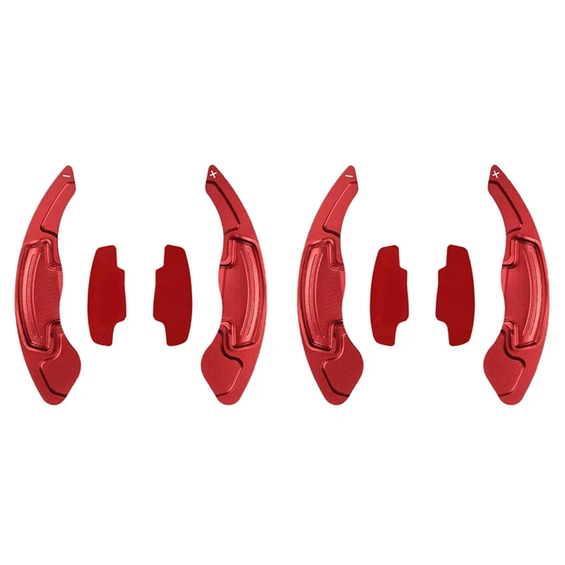 4Pcs Aluminium Alloy Shift Paddle Steering Wheel Shifter Paddlers Extension For Honda Think Platinum Acord Odyssey (Red)