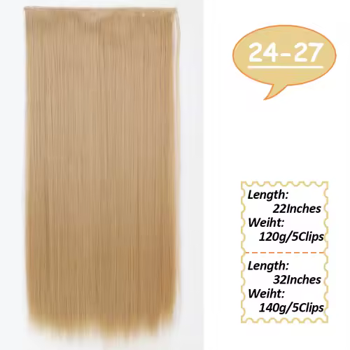 NICESY Synthetic Long Wavy 5 Clips Hair Extensions 22Inch/32Inch Clip On Hair Extensions High Tempreture Fake For Women - Image 38