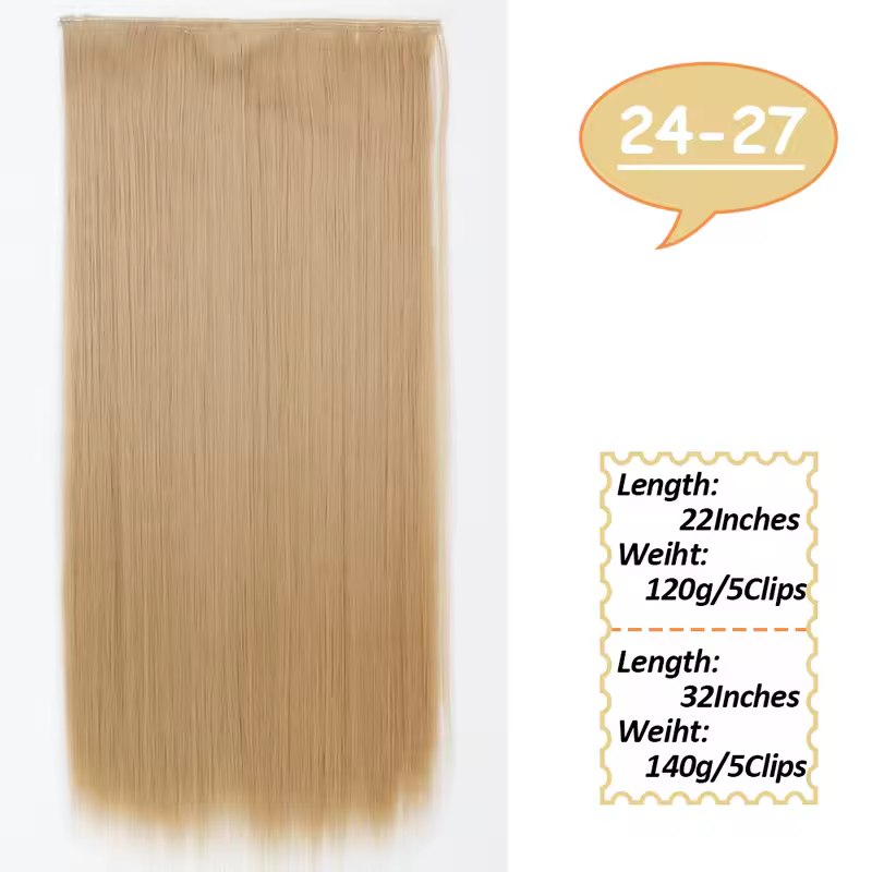 NICESY Synthetic Long Wavy 5 Clips Hair Extensions 22Inch/32Inch Clip On Hair Extensions High Tempreture Fake For Women - Image 38