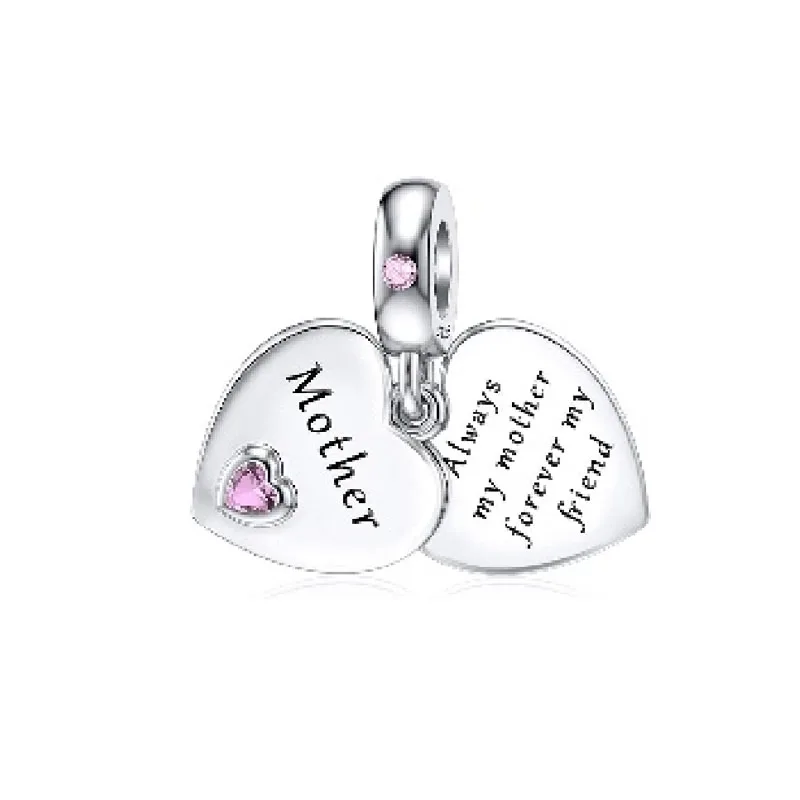 2024 New I Love Your Mother, sisters, Father, Family Charm Pendant, Fitted Original 925 Sterling Silver Bracelet DIY Accessories image 3
