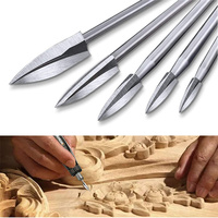 5Pcs Wood Carving Drill Bit HSS Engraving Drill Bit Set Solid Carbide Root Milling Grinder Burr Precise Woodworking Carve Tools