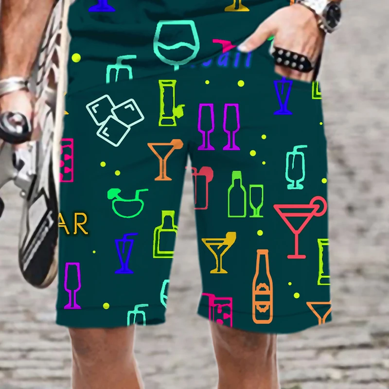 Colorful graffiti series Men's Beach Pants 3D Printing Fashion Men And Women Sports Street Leisure Beach Pants Men's Wear