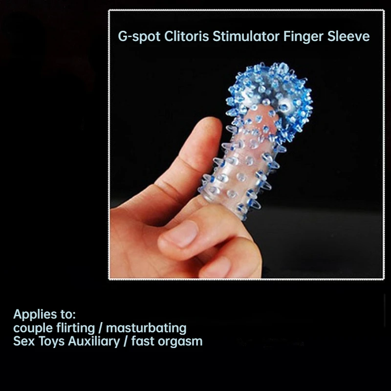 Double Finger Sleeve Adult Sex Toys for Women Vaginal Massager Female Masturbator G-spot Clitoris Stimulator Penis Enlargement