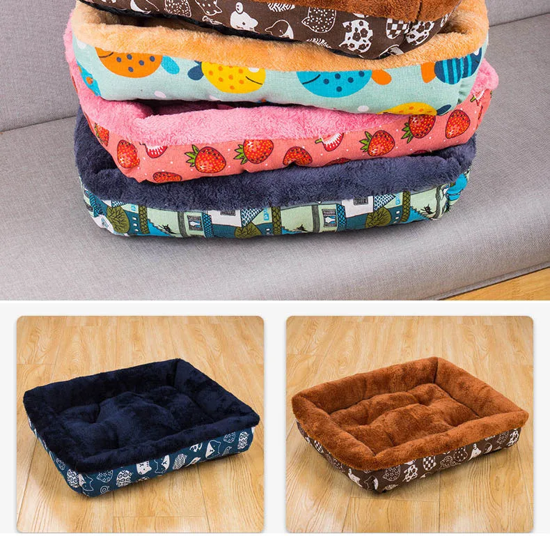 2024 New Soft Fleece Nest Dogs Baskets Pet Bed Thickened Pet Dog House Mat Puppy Kennel For Cat Breathable Pets Bed