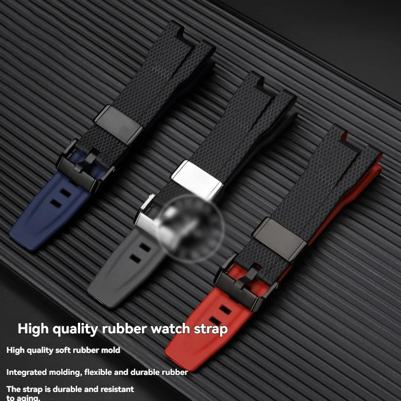 26mm 수지 실리콘 시계 밴드 – 카시오 G-SHOCK GST-210/W120L/S130L/S310 GST-B100 W300/400G 시계 액세서리용 노치 스트랩