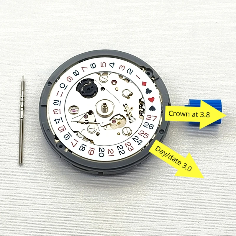 

Seiko NH35 NH35a Movement Poker date Dial Crown At 3.8 Or 3.0 Japan Movement Automatic Mechanical SKX007 Watch Case Movement