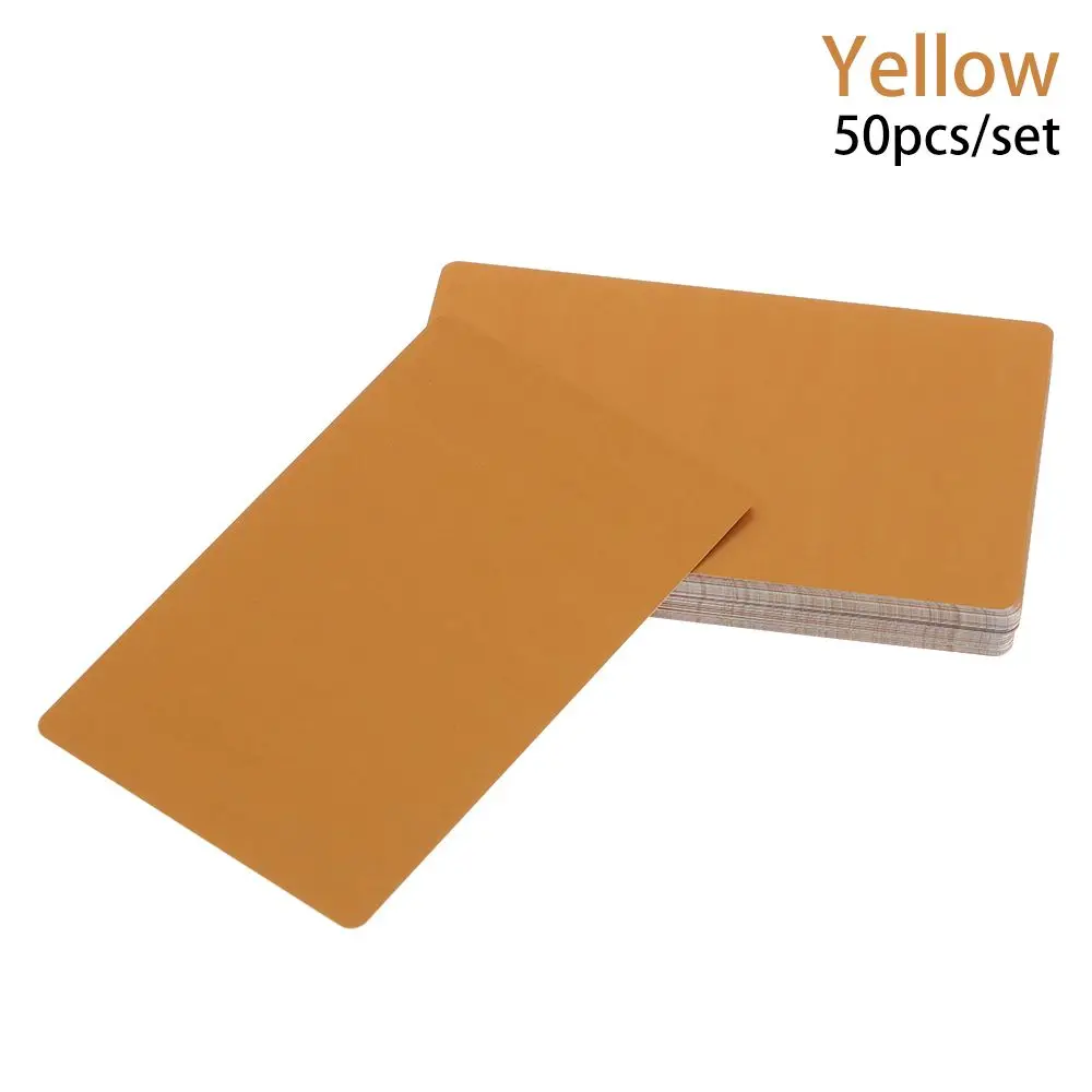 

Набор из 50 металлических визитных карточек для лазерной гравировки, офисные принадлежности, для деловых встреч