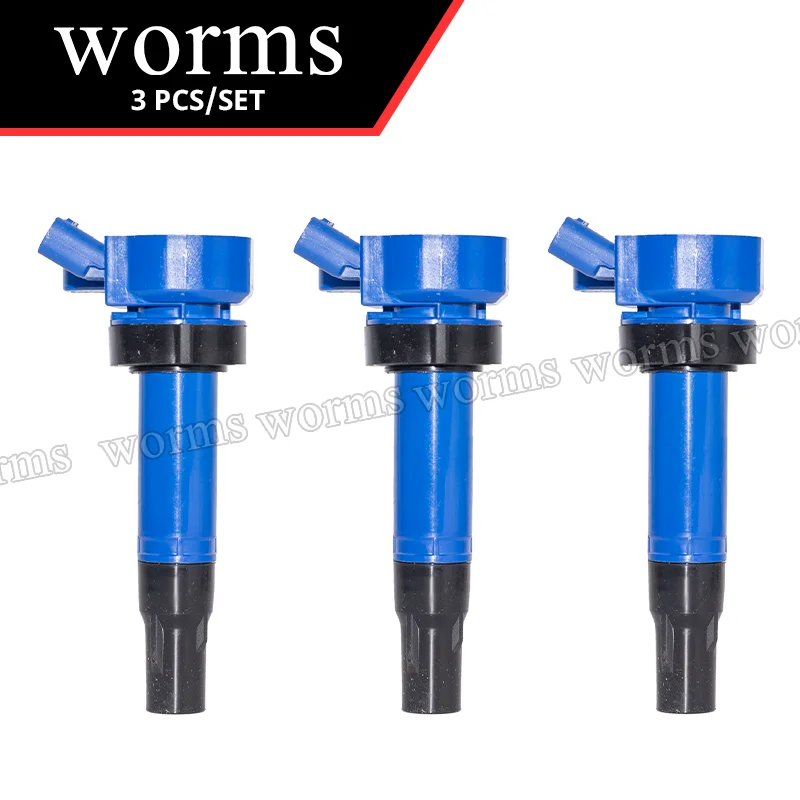 Worms Racing Ignition Coil Pack High Performance 3pcs Set For Toyota Daihatsu Max Mira Gino Move Tanto L150S コイル 19070-97207