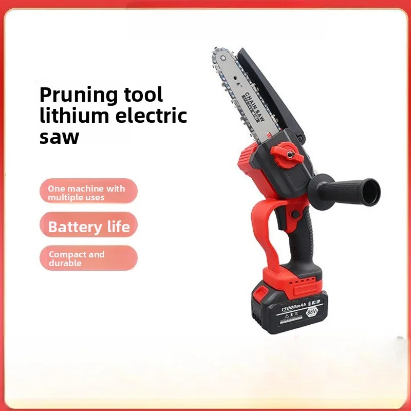 6‑Inch Brushless Mini Cordless Chainsaw, High Power Lithium‑ion Handheld Saw for Household Wood Cutting Logging & Pruning