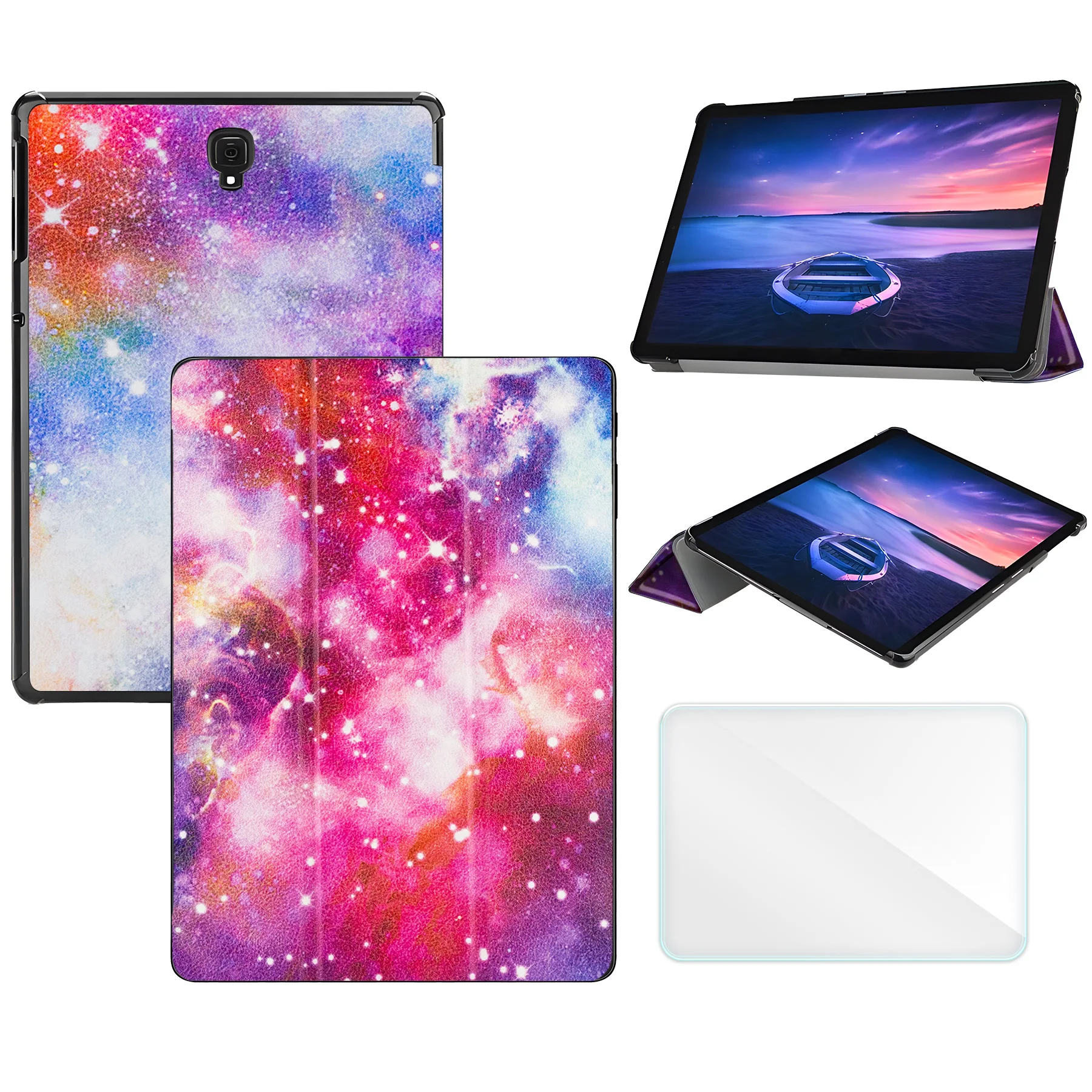 

Case For Samsung Galaxy Tab S4 10.5" 2018 T830/T835/T837 Tablet, Only Tablet Case - PU Leather Tri-Fold Cover with Auto Sleep/Wa