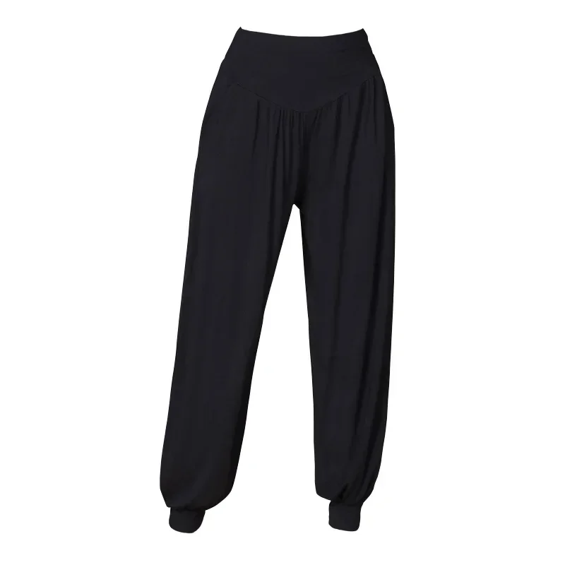 2024 High Quality Summer High Waist Loose Breathable Comfortable Solid Color Fashion Dance Yoga Indoor Yoga Pants Dance Pants