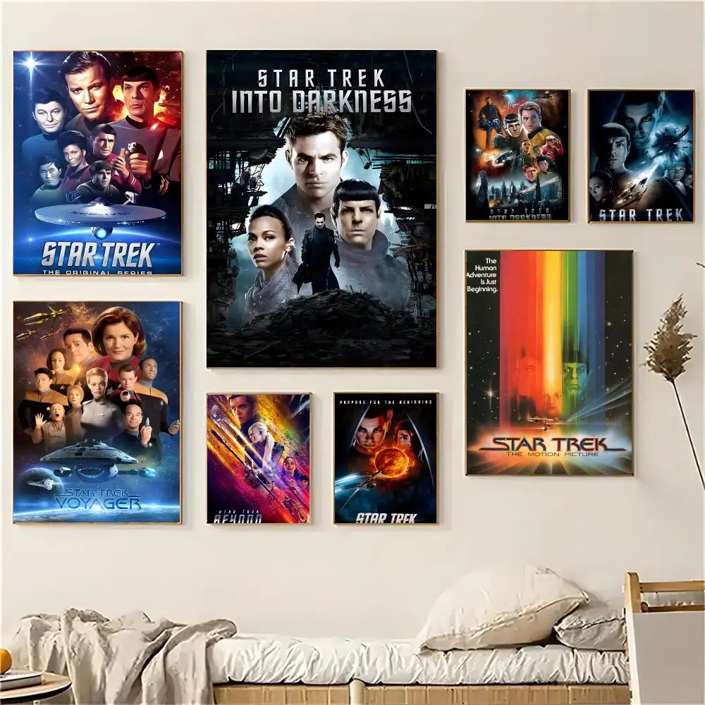 Star Trek Movie Poster Self-adhesive Living Room Bedroom Party Bar Decor Moisture-proof Fade-resistant HD