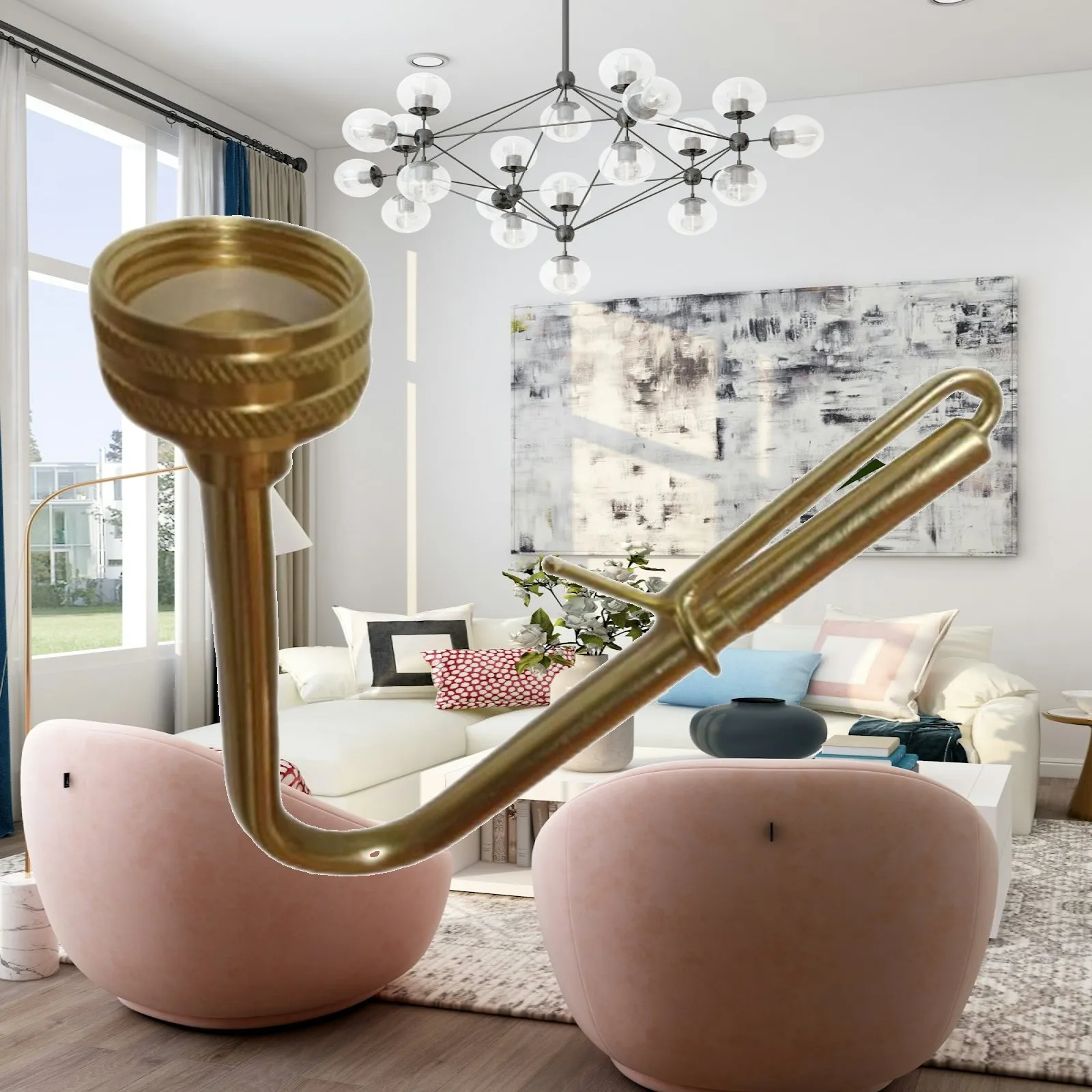 Brass Jet and Carboy Washer with Sink Faucet Adapter Carboy Bottle Washer