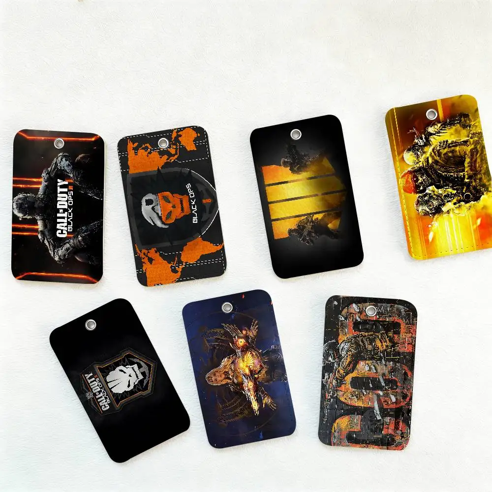 Call Of D-DutyS Gaming PU Soft Leather Rectangular Key Card Holder Induction Elevator Protection Cover Youth Faion Accory