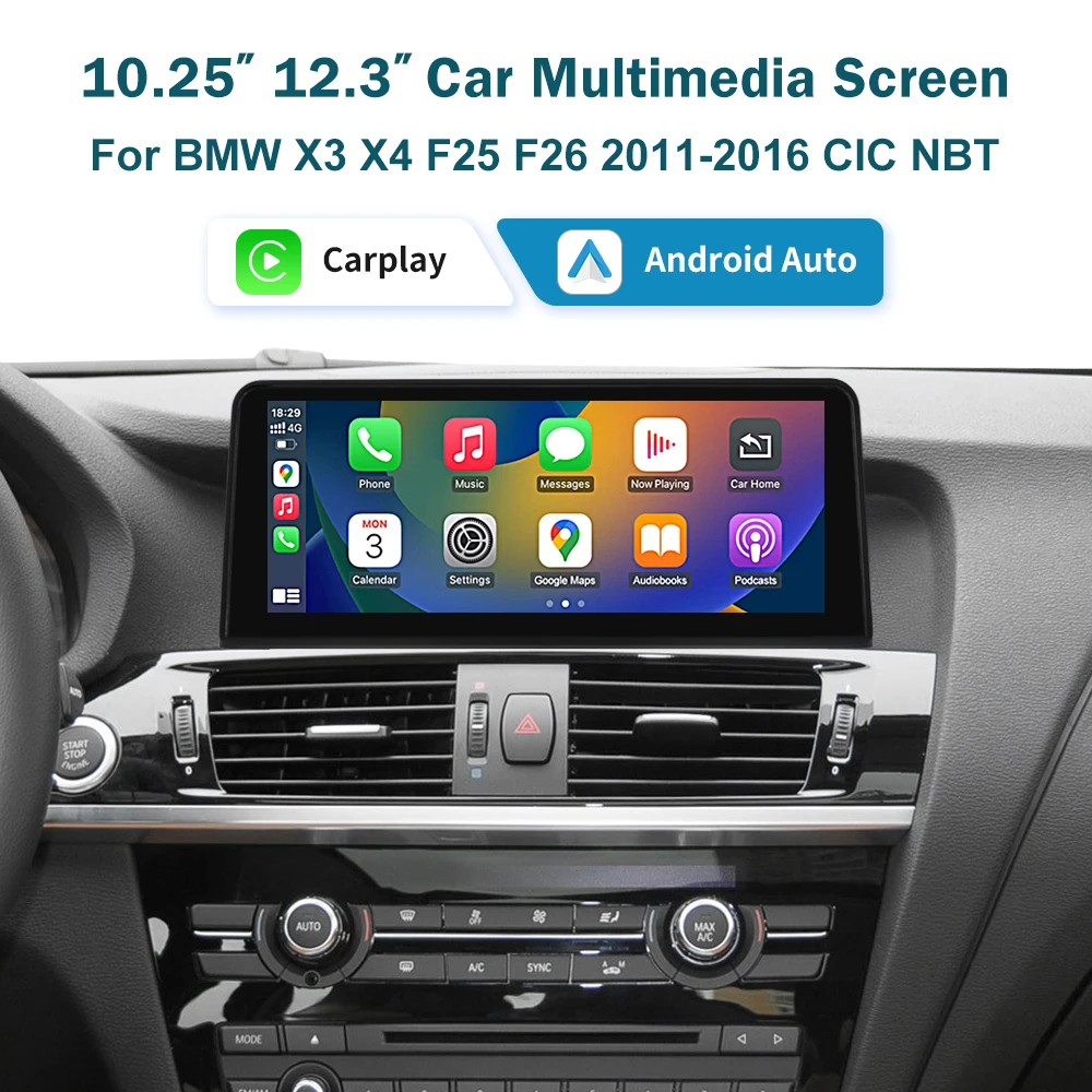 RoadTop 12,3'' Drahtlose Carplay Multimedia Linux Touchscreen Für BMW X3 F25 X4 F26 2011-2016 CIC NBT Android auto Auto Link