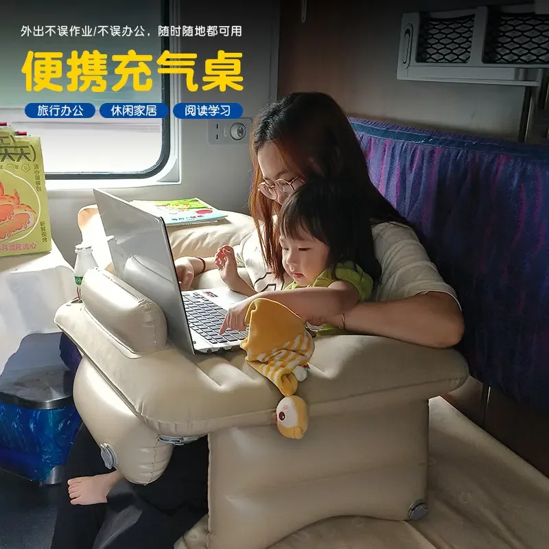 New Inflatable Inflatable Desk - Suitable Travel Folding Business Inflatable Office Study Outdoor Furniture Opblaasbaar ZYCQSF