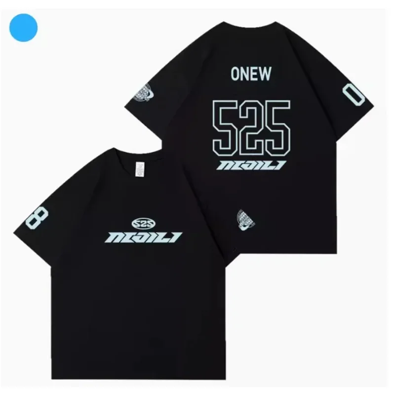2025 yiyi Concierto SHINee's Back Camiseta de algodón de verano ONEW KEY MINHO TAEMIN JONGHYUN Camiseta con letras Mujeres Hombres Kpop T