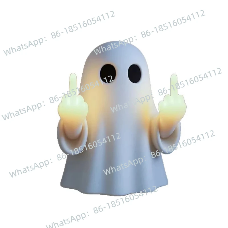 

Halloween ghost middle finger luminous night light ornament pendant light