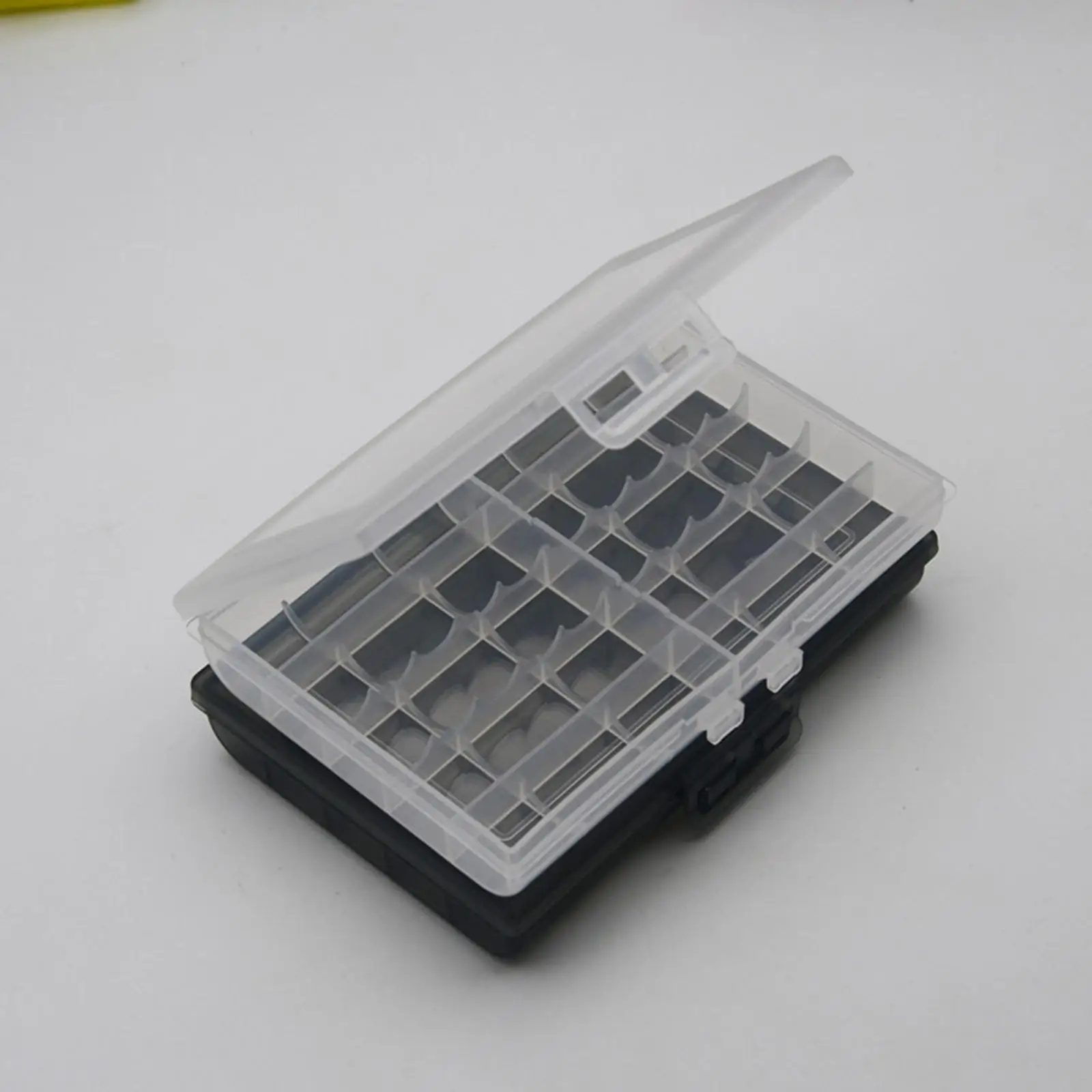 Battery Organizer Hard PP Plastic Container Anti Lost Portable for Rechargeable AA AAA Battery Home Workshop