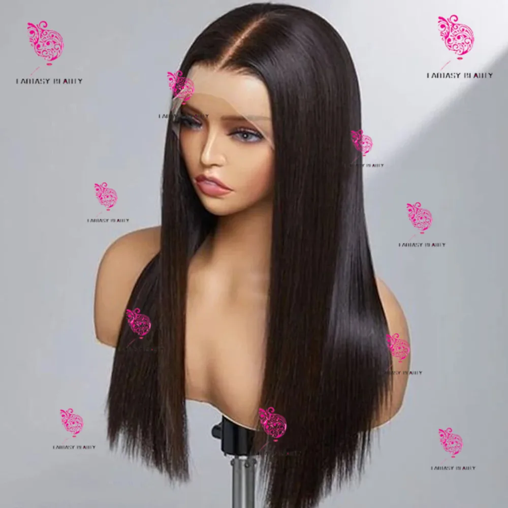 Natural black straight human hair wig for women glueless woman's wig 100% human hair convenient and comfortable Full HD lace wig