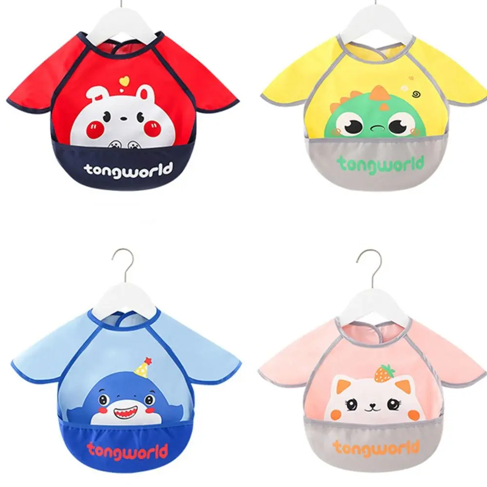 Lovely Practical Animal Pattern Waterproof Anti-dirty Rabbit Cat Baby Stuff Baby Bib Baby Eating Artifact Baby Coverall