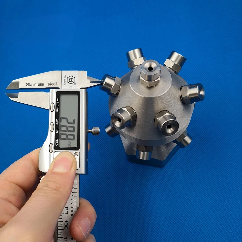 TANK 12900 Tank Cleaning Nozzle, Stainless Steel Static Cluster Tank Washing Nozzle, Process Tanks Cleaning Nozzle