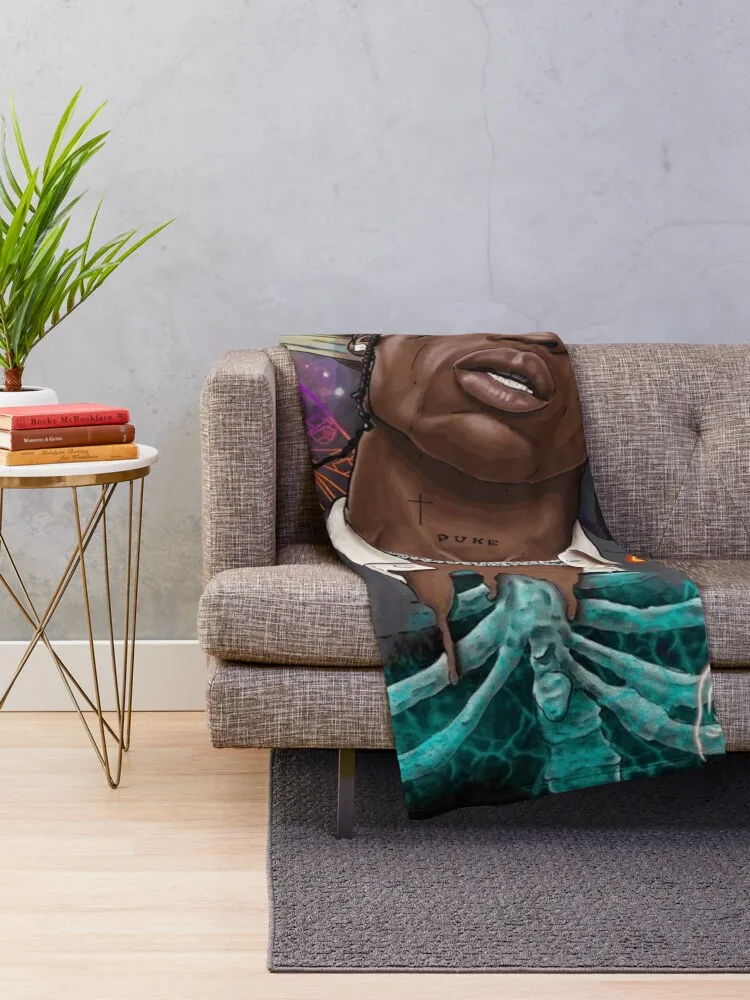 Travis Scott:Astroworld Throw Blanket Warm Hairy Blankets