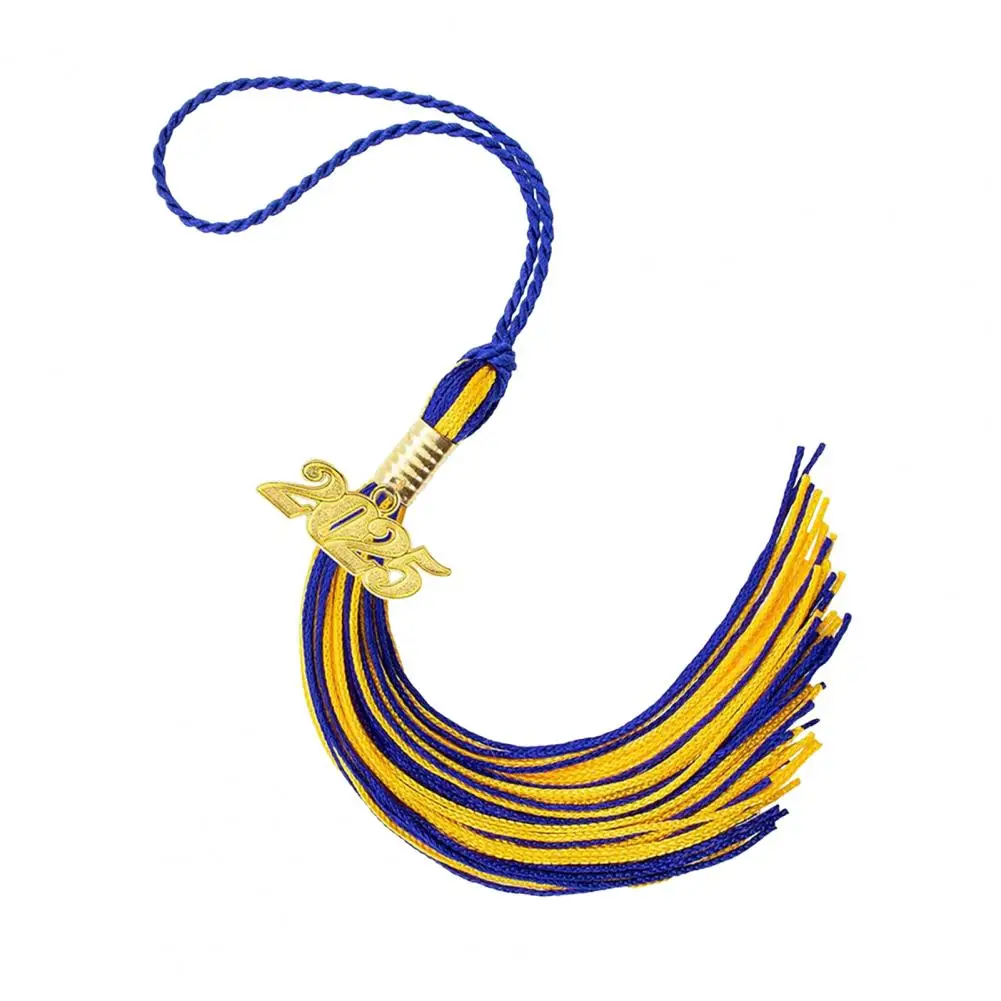 Cappello da laurea Nappa con ciondolo da 2025 anni Multi colori Cappello da 40 cm di lunghezza Nappa Hornor Nappa placcata in oro per la laurea scolastica