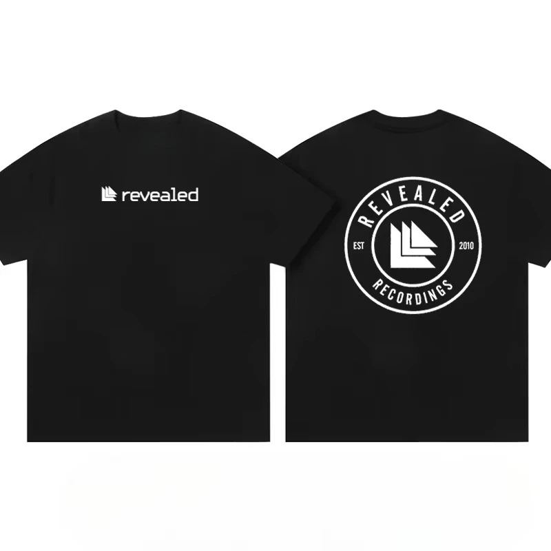 2026 Simple Circular Emblem Double‑Sided Printing Short‑Sleeve T‑Shirt For Kids Adults Urban Street Style Crew Neck Tee