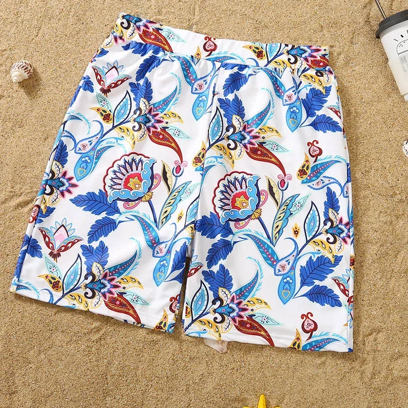 Family Matching Swimwear Women Baby Girl Swimsuit Boys Men Shorts Bathing Suit Mother And Daughter Matching Swimsuit