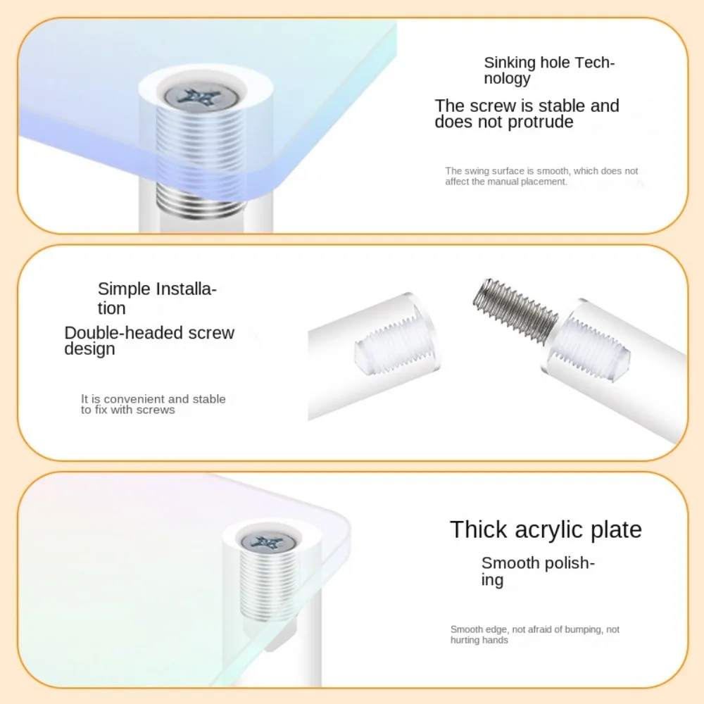 1-3 Tier Display Risers Stand Durable Multipurpose Iridescent Clear Display Rack Acrylic Storage Rack Figures Collectibles