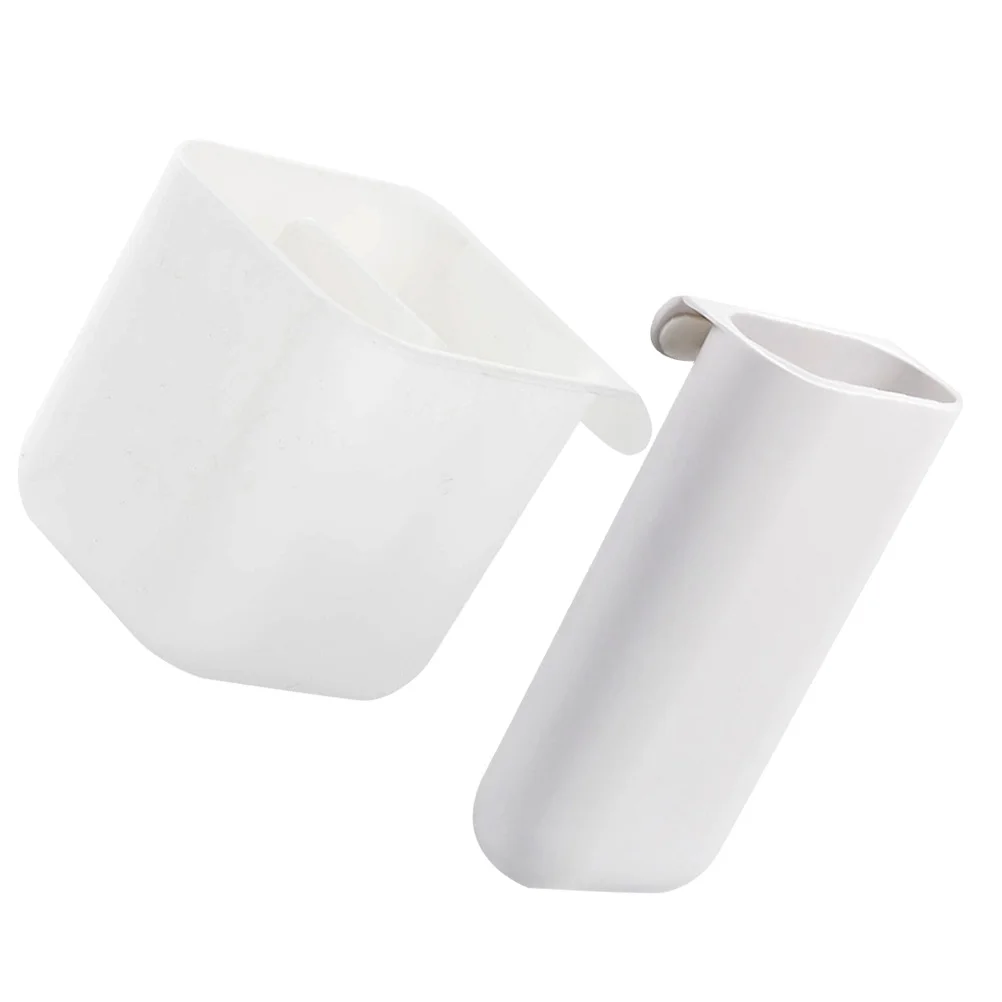 

2pcs Pencil Holder Stationery Organizer Desk Monitor Mount Storage Container Pen Stand Office Table Accessories White Long