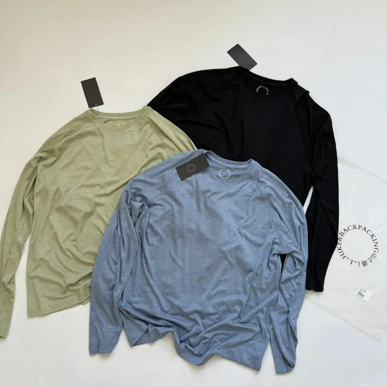 Yamato wool blend quick-drying breathable solid color bottomed long-sleeved T-shirt
