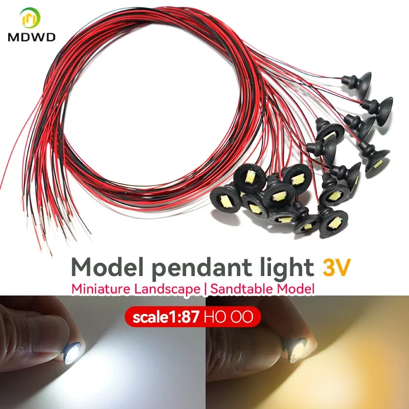 5 pièces OO/HO échelle lampadaire modèle applique postes Led plafonniers noir chemin de fer Train jardin aire de jeux peint lumières