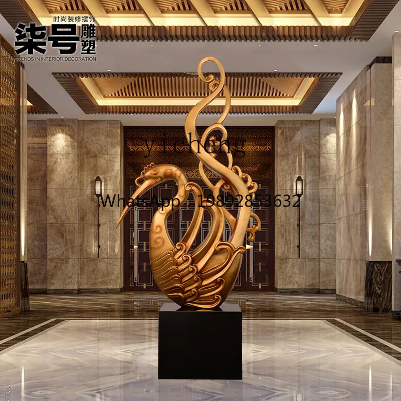 1Floor Sculpture Ornament New Chinese Decoration Phoenix Large Crafts